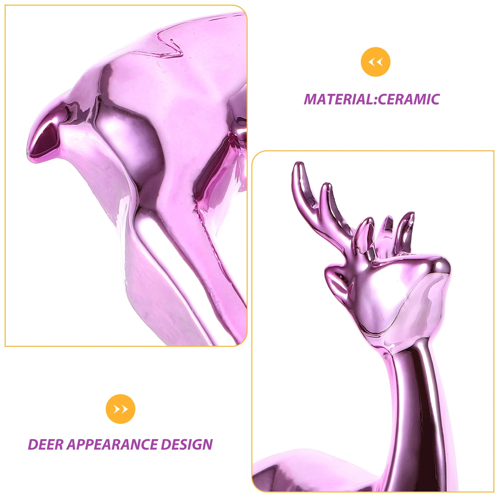 

Ceramic Deer Statue Charming Small Desktop Decoration Animal Figurines Creative Home Ornament Ceramic Deer Statue