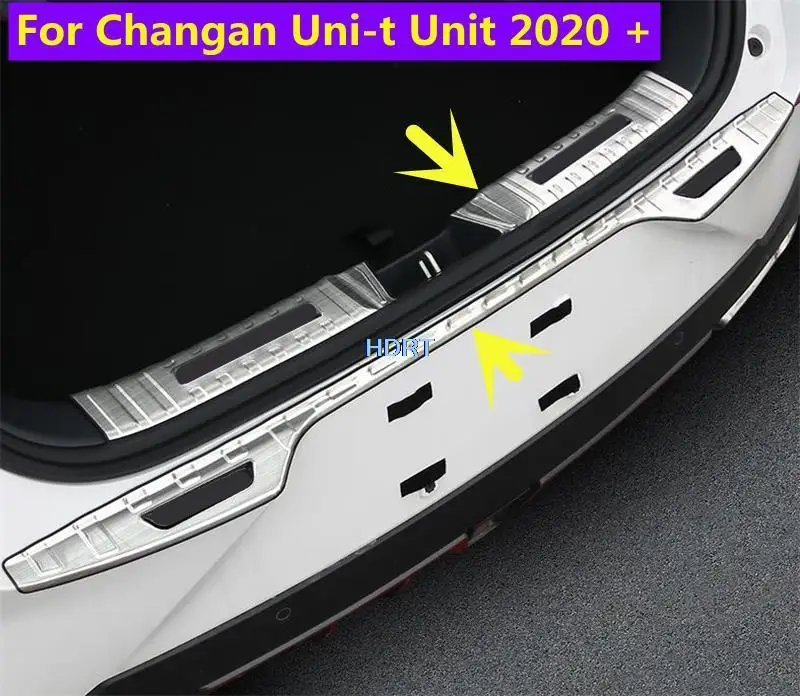 

Car Styling Stainless Steel Rear Guard Bumper Protector Sill Trunk Tread Plate Trims Accessories For Changan Uni-t Unit 2020 +