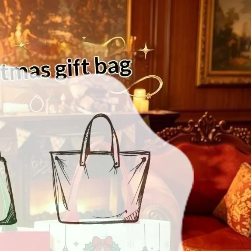 Christmas Handheld Cloth Bag Cartoon Santa Claus Xmas Tree Gift Bag Merry Christma Decor Noel Natal Navidad Happy New Year 2025