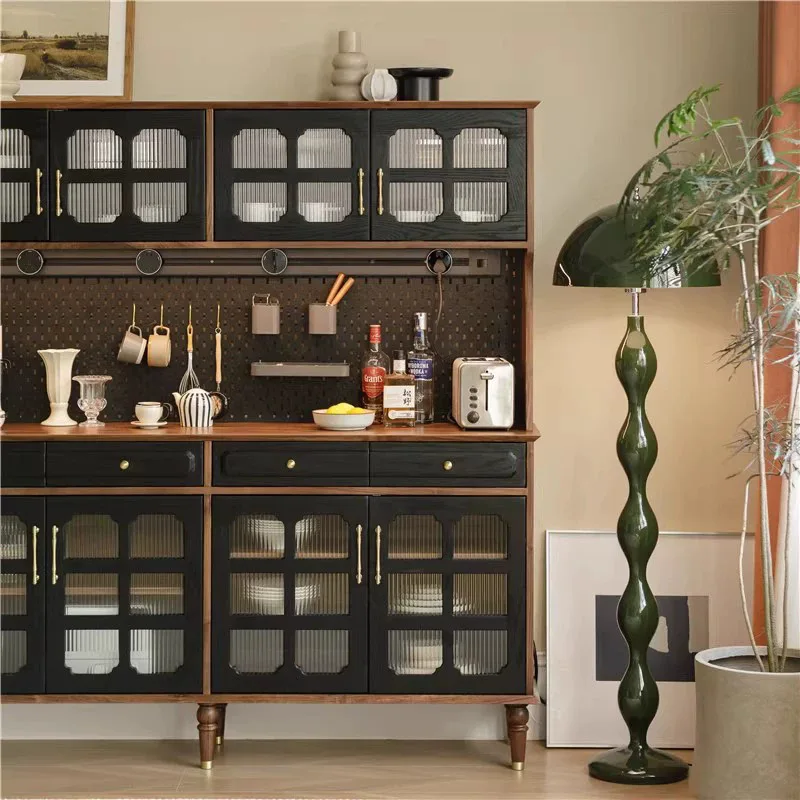 French solid wood dining side cabinet household integrated wall high cabinet large capacity