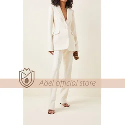 Einreihiger Anzug für Damen, eleganter Blazer und Hose, benutzer definierter Smoking für Partys, Proms und Hochzeiten, 2 Stück