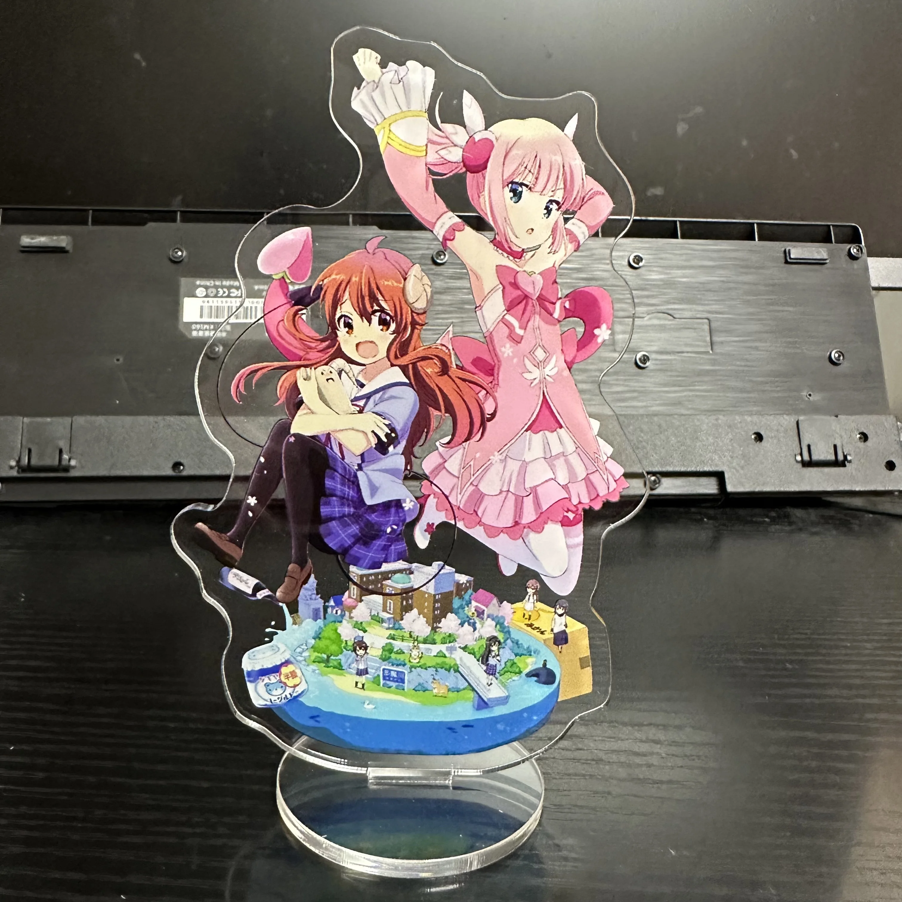 15CM Anime The Demon Girl Next Door Figures Yuko Yoshida Momo Chiyoda Cosplay Acrylic Stand Model Plate Desk Decor Standing Sign