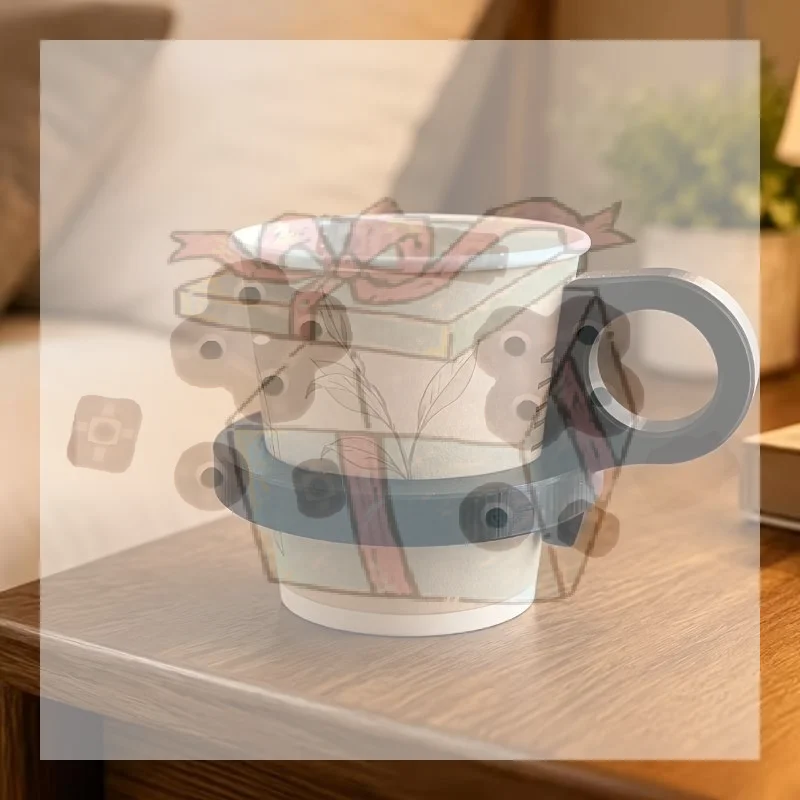 【CC】Portable Foldable Cup Sleeve, Dual Purpose Cup Coaster & Handheld Cup Holder, Drink Carrier For Disposable Cups Ceramic Cup