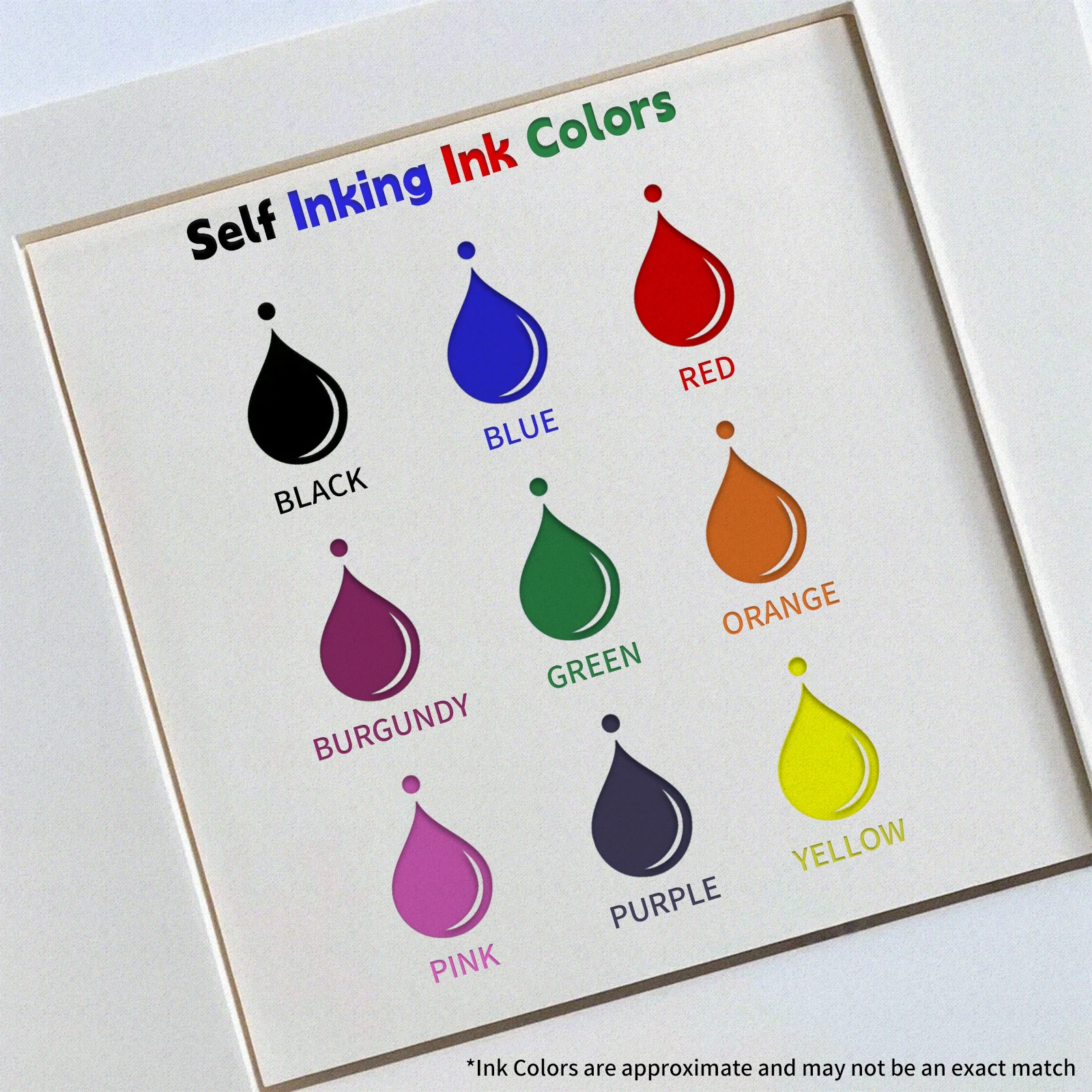 Individueller Stempel mit Logo-Text, personalisierter Gummistempel mit Griff, Adressstempel für Unternehmen oder Basteln