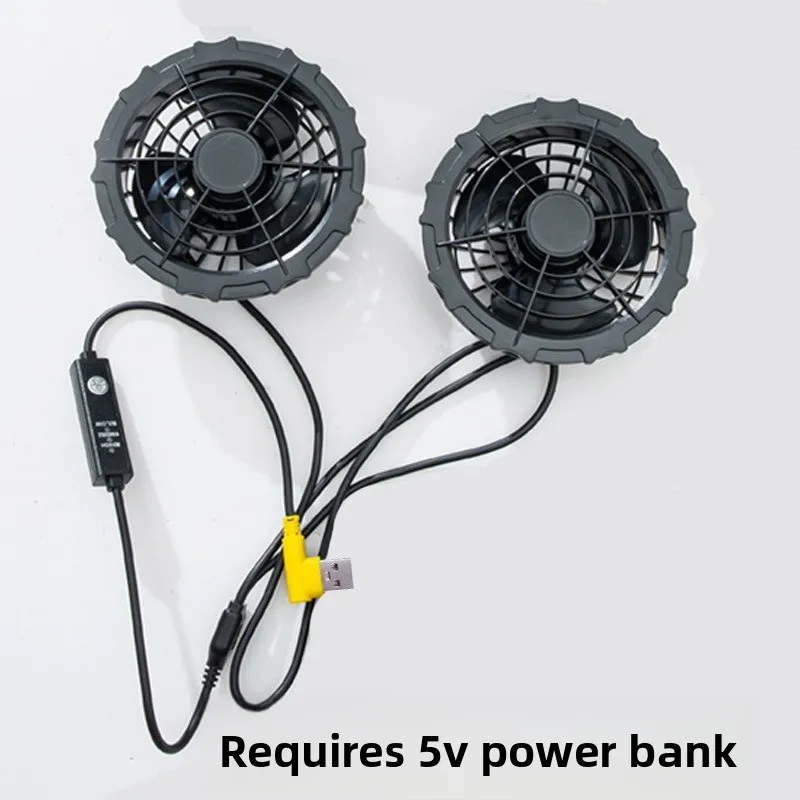 Men's Cooling Vest with Fan & Reflective Strips, Summer AC Air Conditioning Jacket for Outdoor Work, Construction, Road Safety