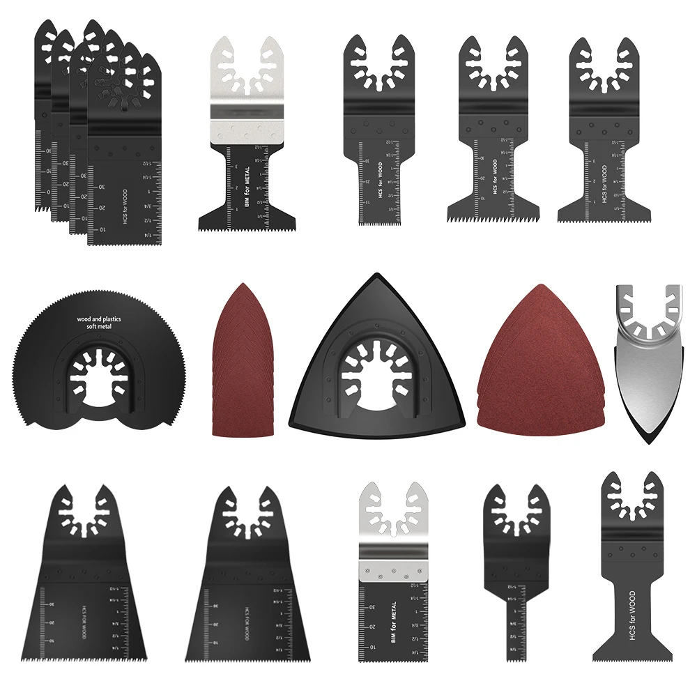 

56 шт., многофункциональные лезвия, осциллирующий инструмент, смесь из высокоуглеродистой стали, осциллирующие пилы, быстроразъемные осциллирующие лезвия, быстрая резка