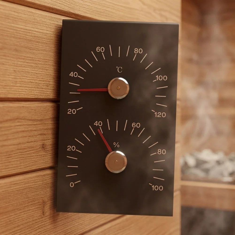 Metal Sauna Thermometer And Hygrometer, High‑Accuracy Temperature Humidity Measuring Gauge, Reliable Monitoring Instrument