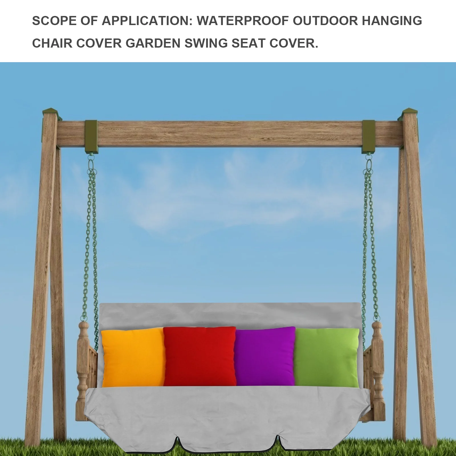 

1Pcs Outdoor Swing Chair Cover 190T Silver-Coated Polyester Taffeta Waterproof Uv Resistant Dirt Proof Weatherproof Swing Seat