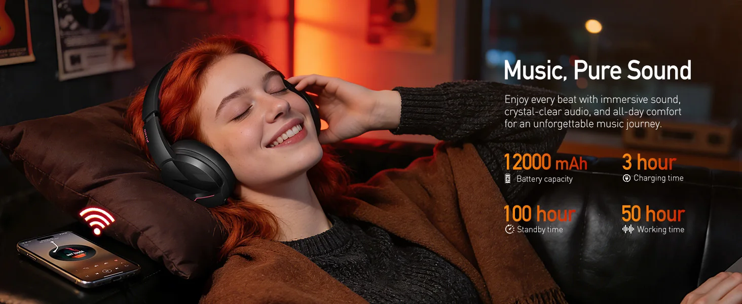 Acer K2 Kabelloses Gaming-Headset für PS5, PS4, PC, Switch, Bluetooth 5.3 + 2,4 GHz, 100 Stunden Akkulaufzeit, Gaming-Kopfhörer mit Geräuschunterdrückungsmikrofon. – Detail 4
