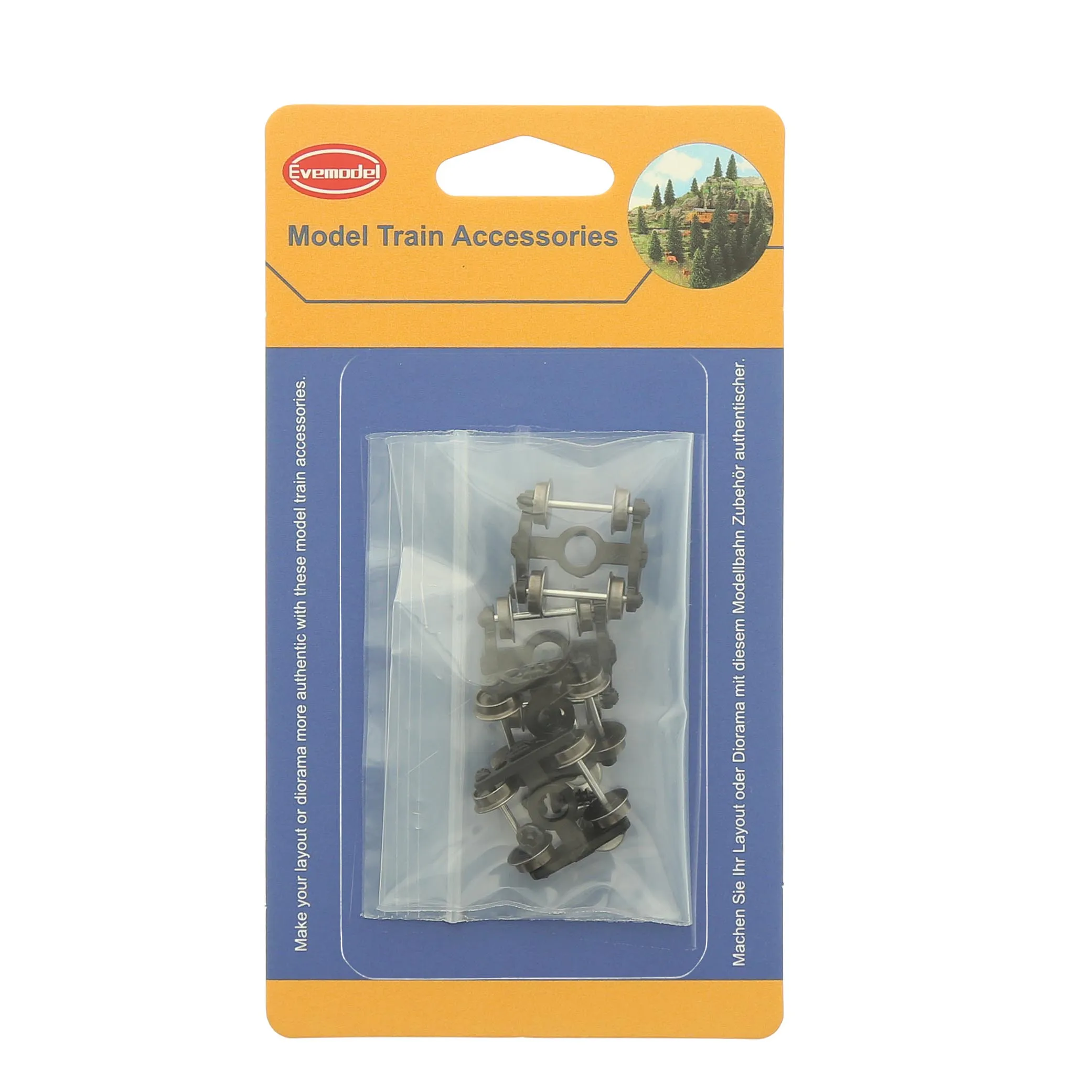 Evemodel 4pcs N Scale 1:160 Roller Bearing Truck Bogies 33\