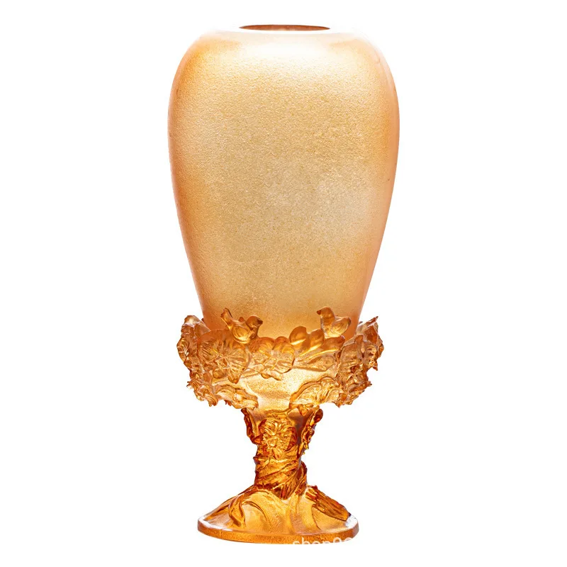 

Crystal glazed candlestick high-footed lotus lotus shape home ornament