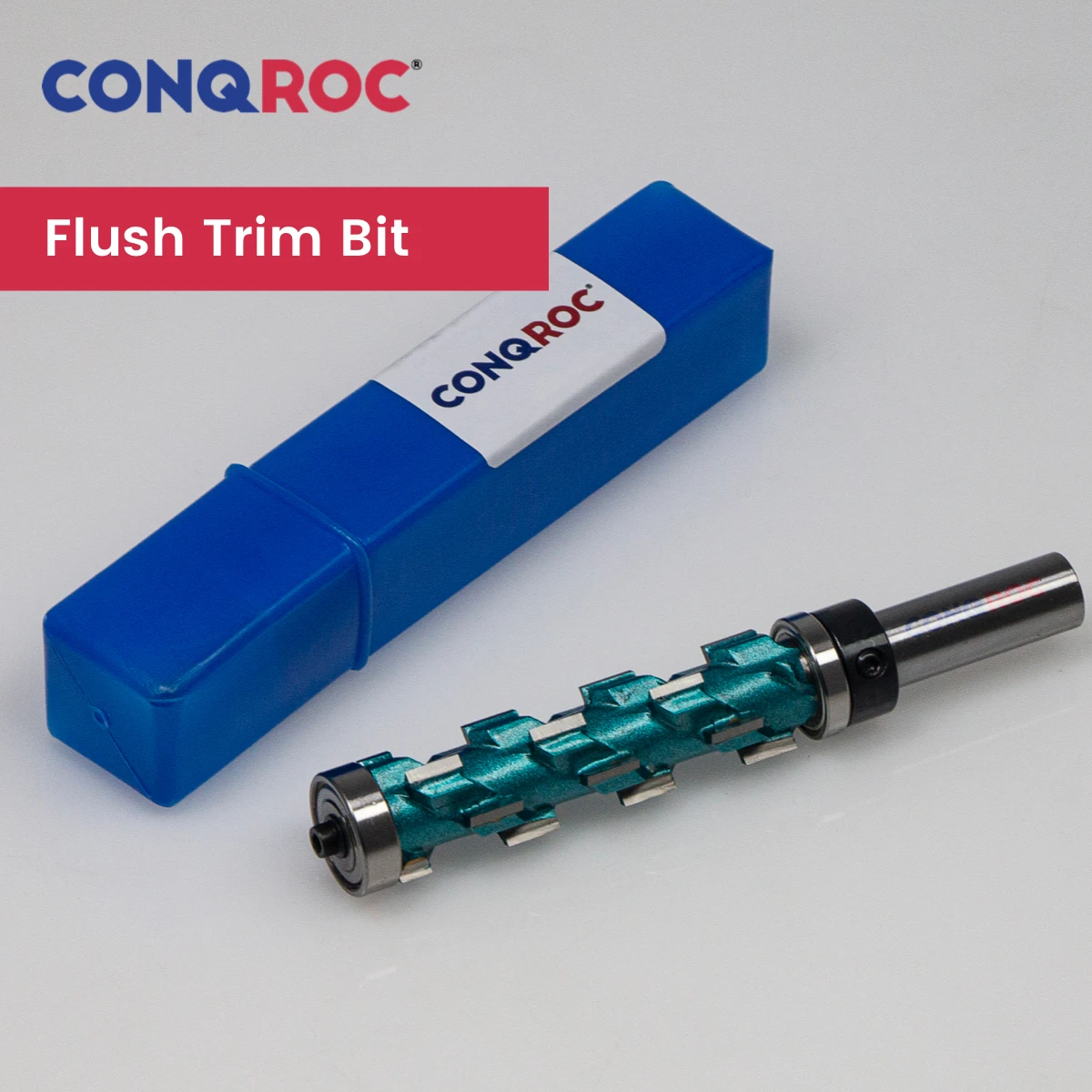 12Mm Shank Spiral Long Flush Trim Router Bit dengan Double Bearing Tungsten Carbide Wood Pattern Milling Cutter Template Bit