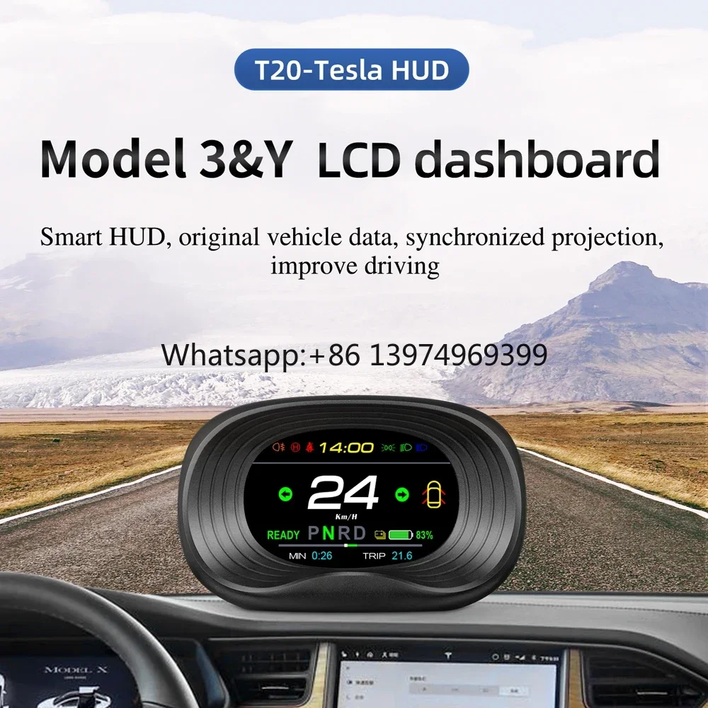 T20 Car Alarms  Head-up Display (HUD) LCD Screen Multifunction Code Reader Speedometer Car 2 Display