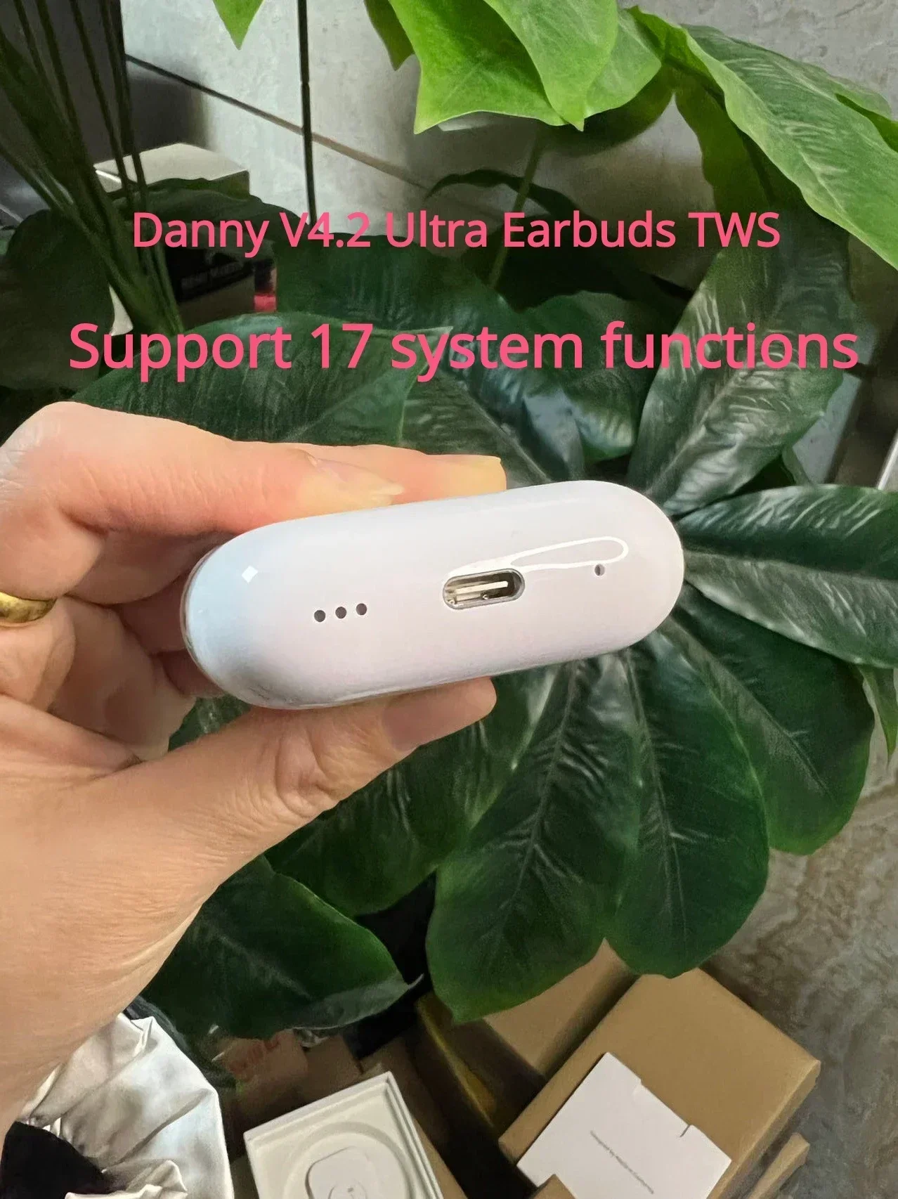 Danny V4.2 Ultra Earbuds TWS Pro 2 USB C ANC Bluetooth Earphones Touch Control Wireless Headphone With Microphones Sport Headset