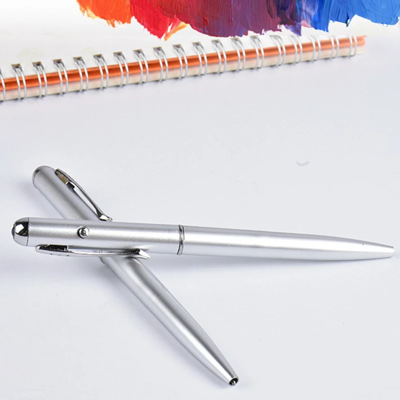 【K】Creative Magic Ballpoint Pen With UV Light Invisible Writing Drawing Pen Ballpoint Pens Kids Toy School Office Supplies
