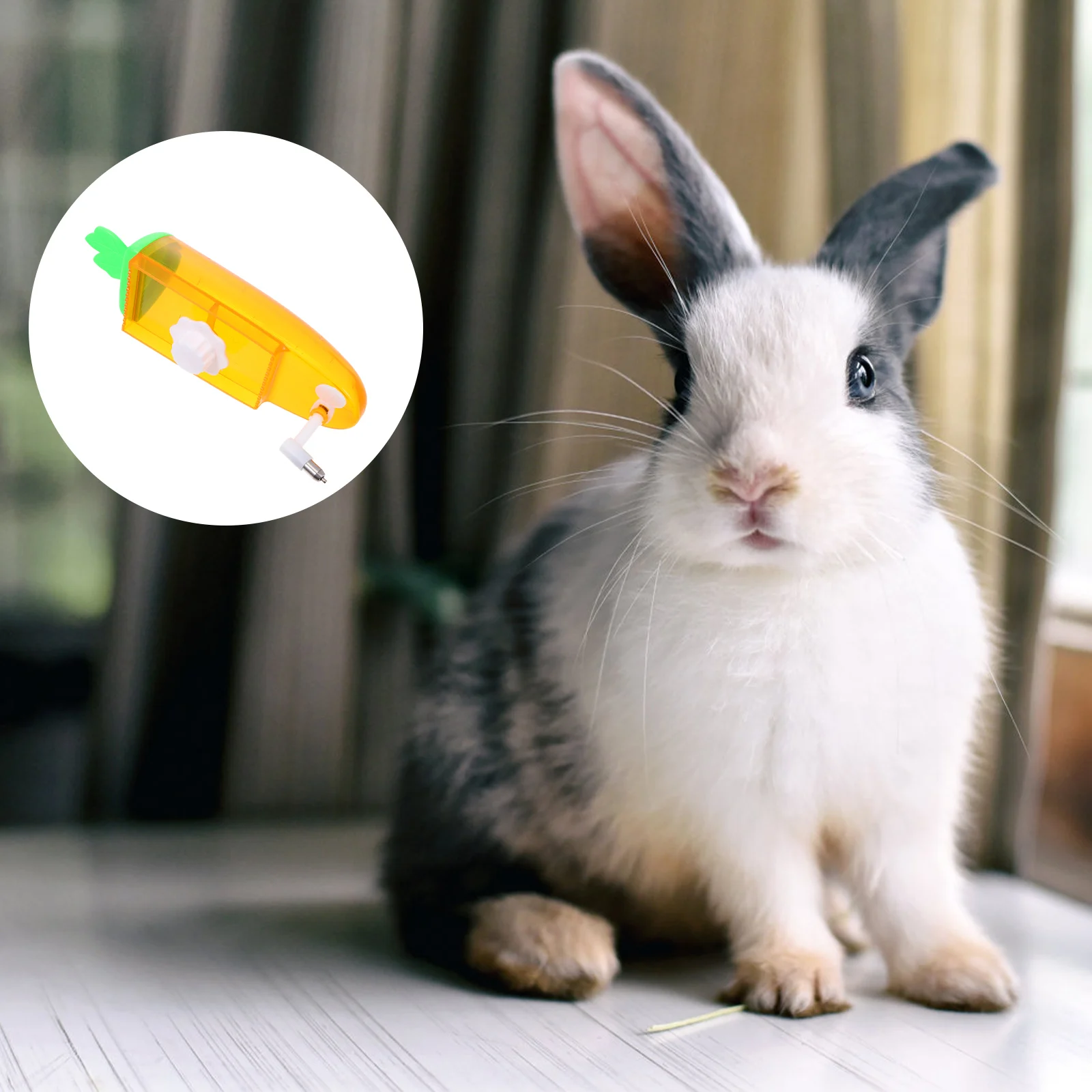 

Adorable Rabbit Water Dispenser Stainless Steel Pet Fountain Leak Proof Easy Clean Cage Accessory Small Pets Hydrated Travel