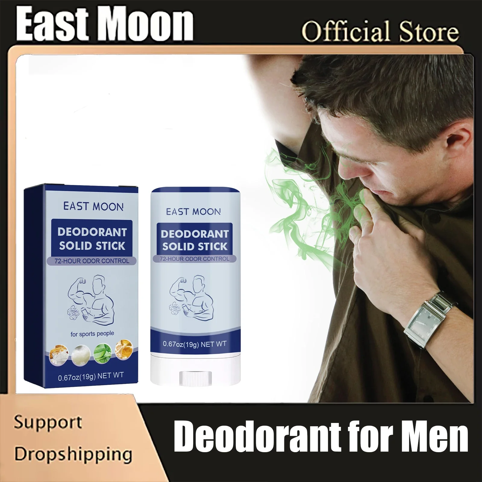 Deodorant for Men Antiperspirant Stick Reduce Underarm Sweating Armpit Odor Remover Portable Underarms Dry Body Deodorant Stick