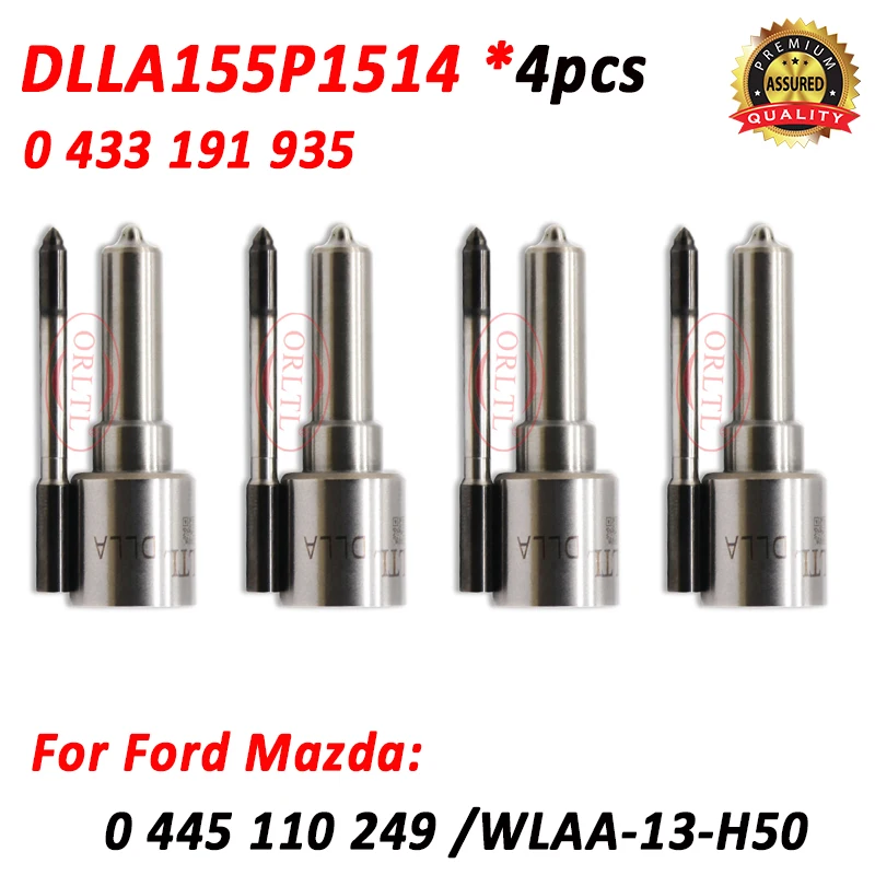 

4pcs 0445110249 Diesel Injector Nozzle DLLA155P1614 0433191935 For Ford Mazda BT-50 WLAA13H50