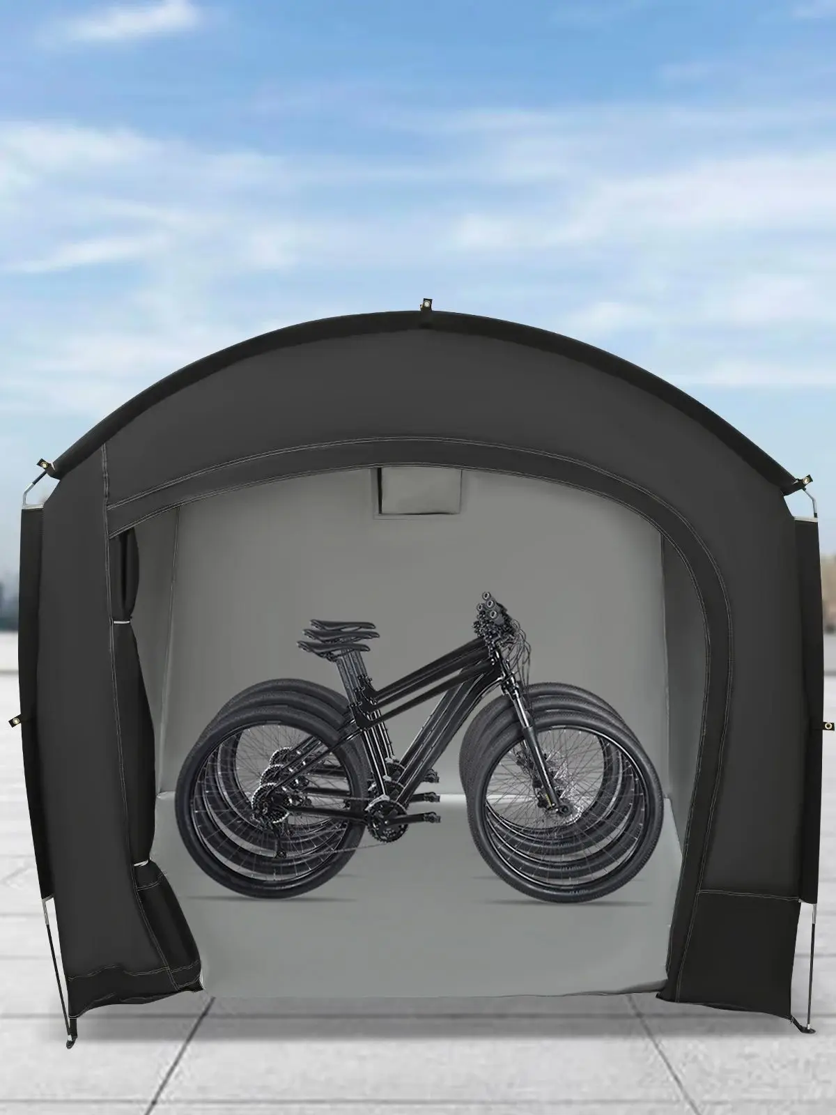 AliExpress NONE Bike Storage Shed for 1-4 Bikes Portable Waterproof Bicycle Shelter Tent 220x150x185cm 210D Oxford Cloth Foldable Sunshade Cover