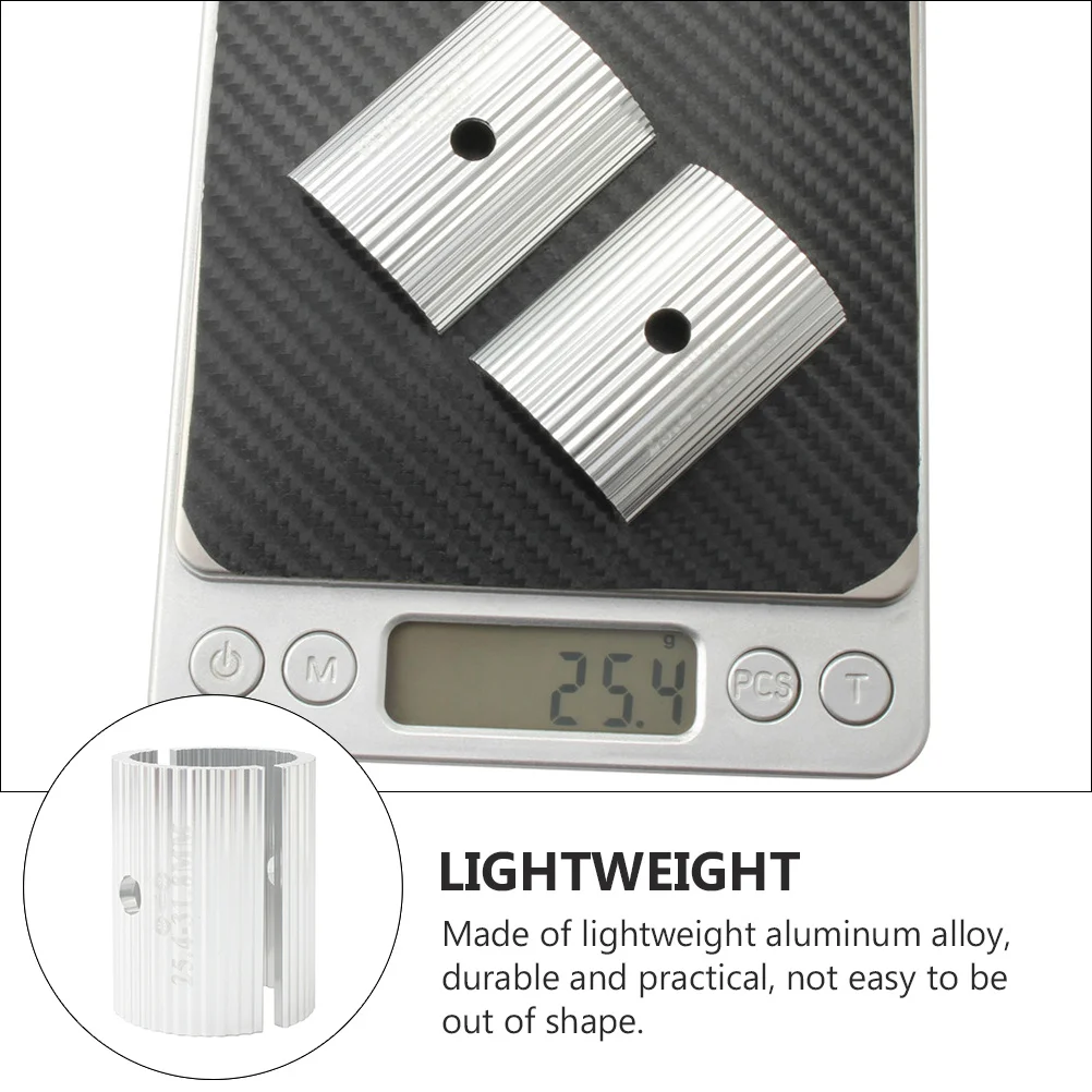 

2Pcs Aluminum Alloy Bike Handlebar Stem Reducer Shim Adapter Durable Lightweight Conversion Spacers for Oversize Stems