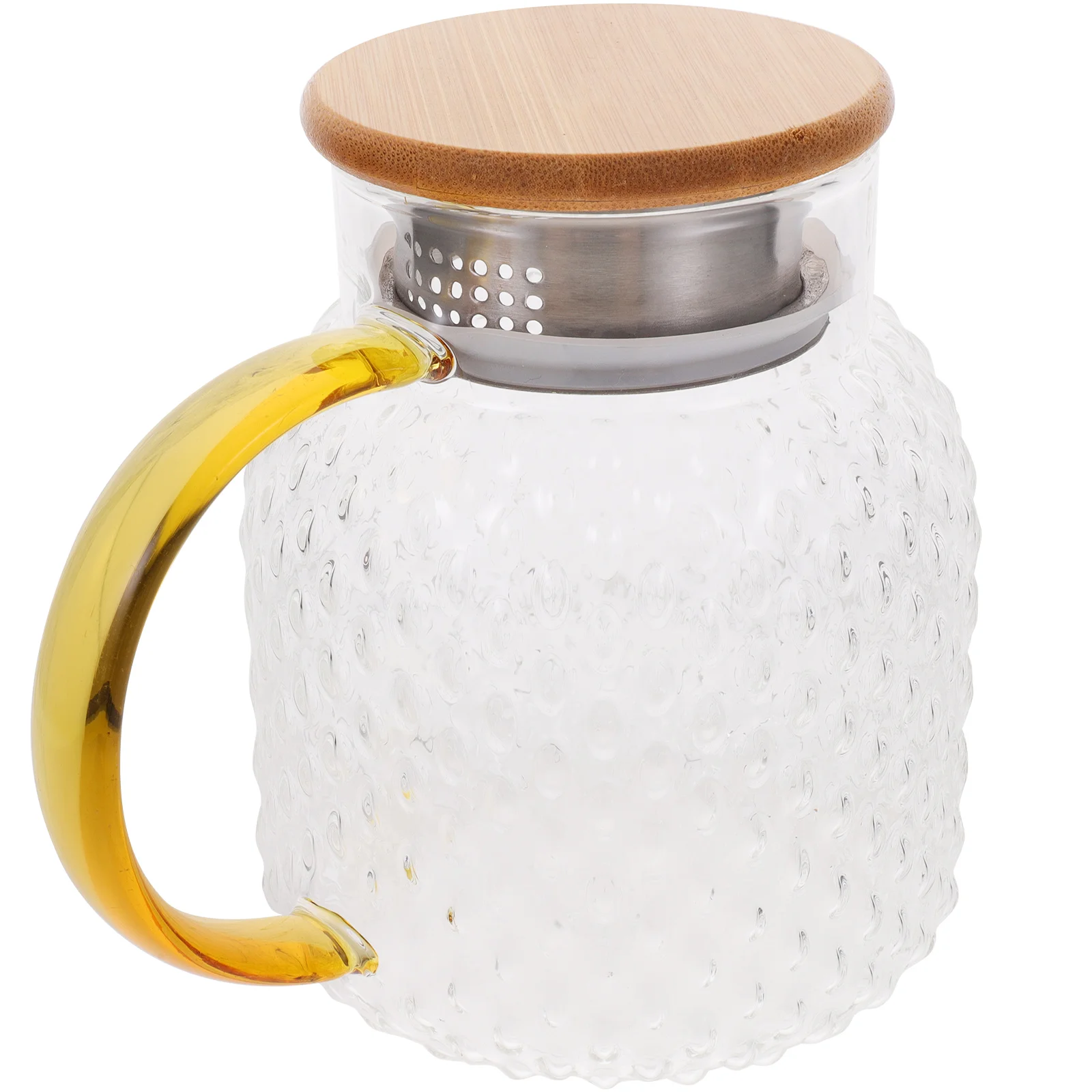 

Glass Water Pitcher 1000ml Large Capacity Elegant Design Easy Clean Home Kitchen Cold Tea Juice Milk Carafe