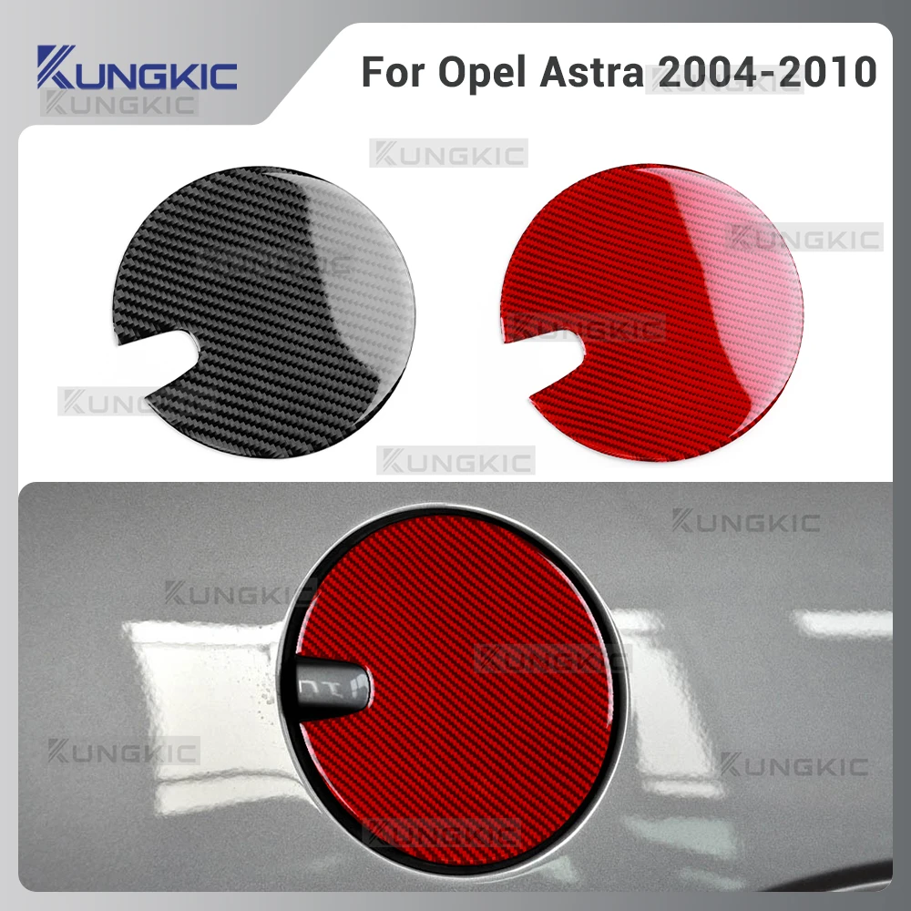 Car Fuel Tank Cap Trim For Vauxhall Opel Astra H MK5 2004 2005 2006 2007 2008 2009 2010 Real Soft Carbon Fiber Sticker LHD RHD