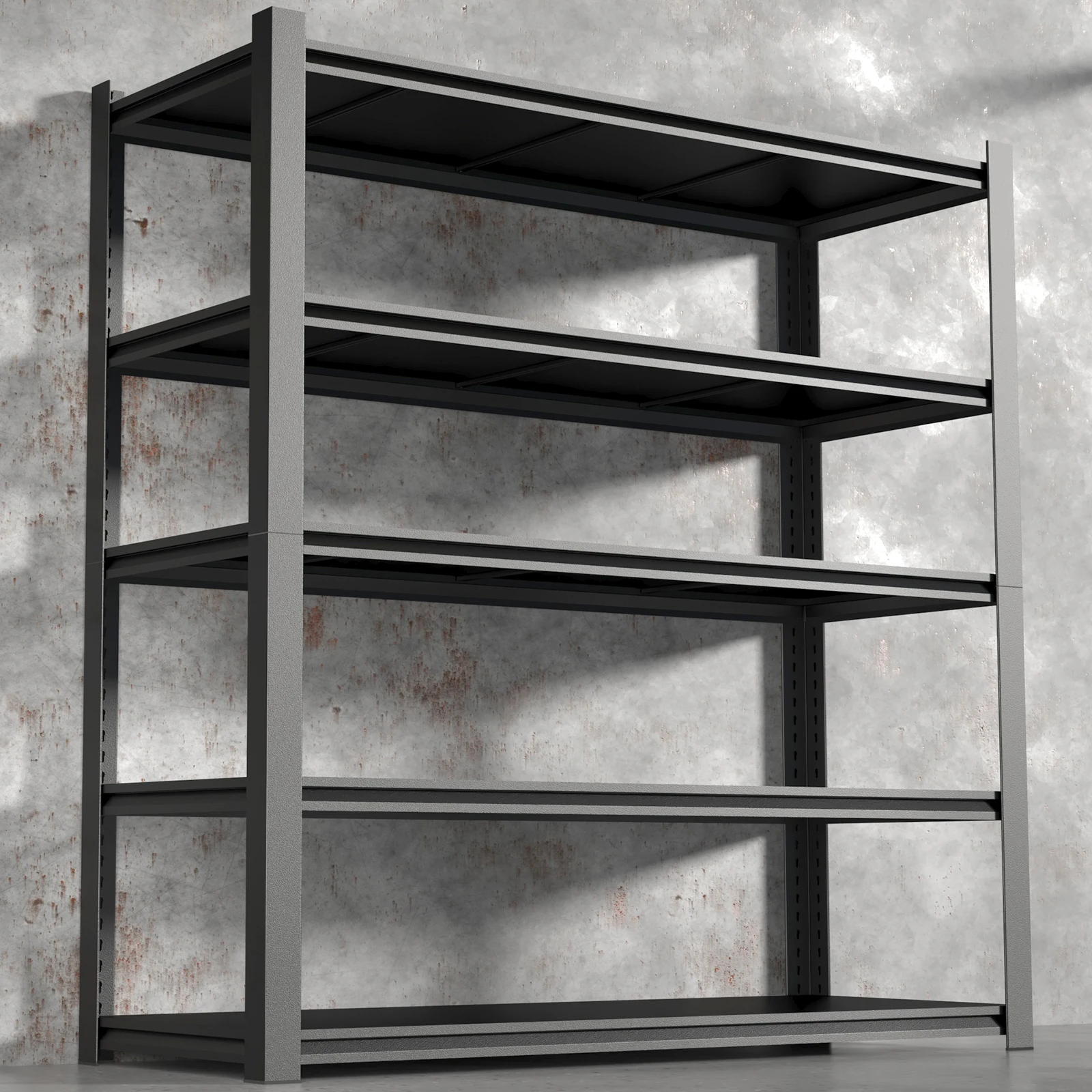 

Metal Garage Shelving Unit Heavy Duty 5-Tier Adjustable Storage Steel Shelving 3000 Lbs Capacity For Tools And Equipment Garage