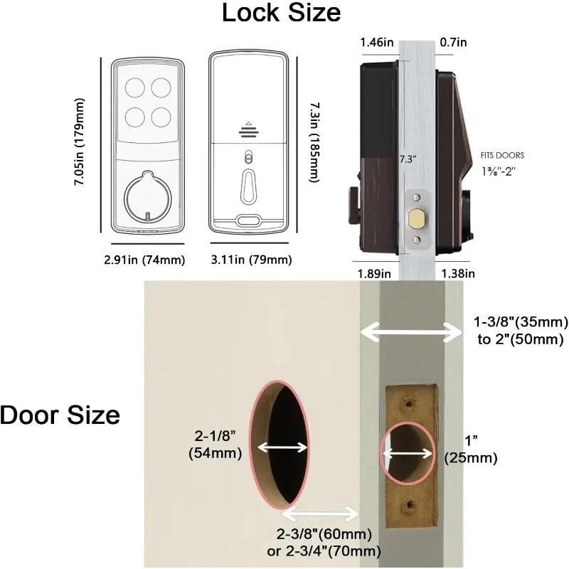 Lockly Secure Pro Deadbolt, Wi-Fi Smart Lock,Keyless Entry Door Lock,PIN Genie® Keypad,3D Biometric Fingerprint Sensor,Auto Lock