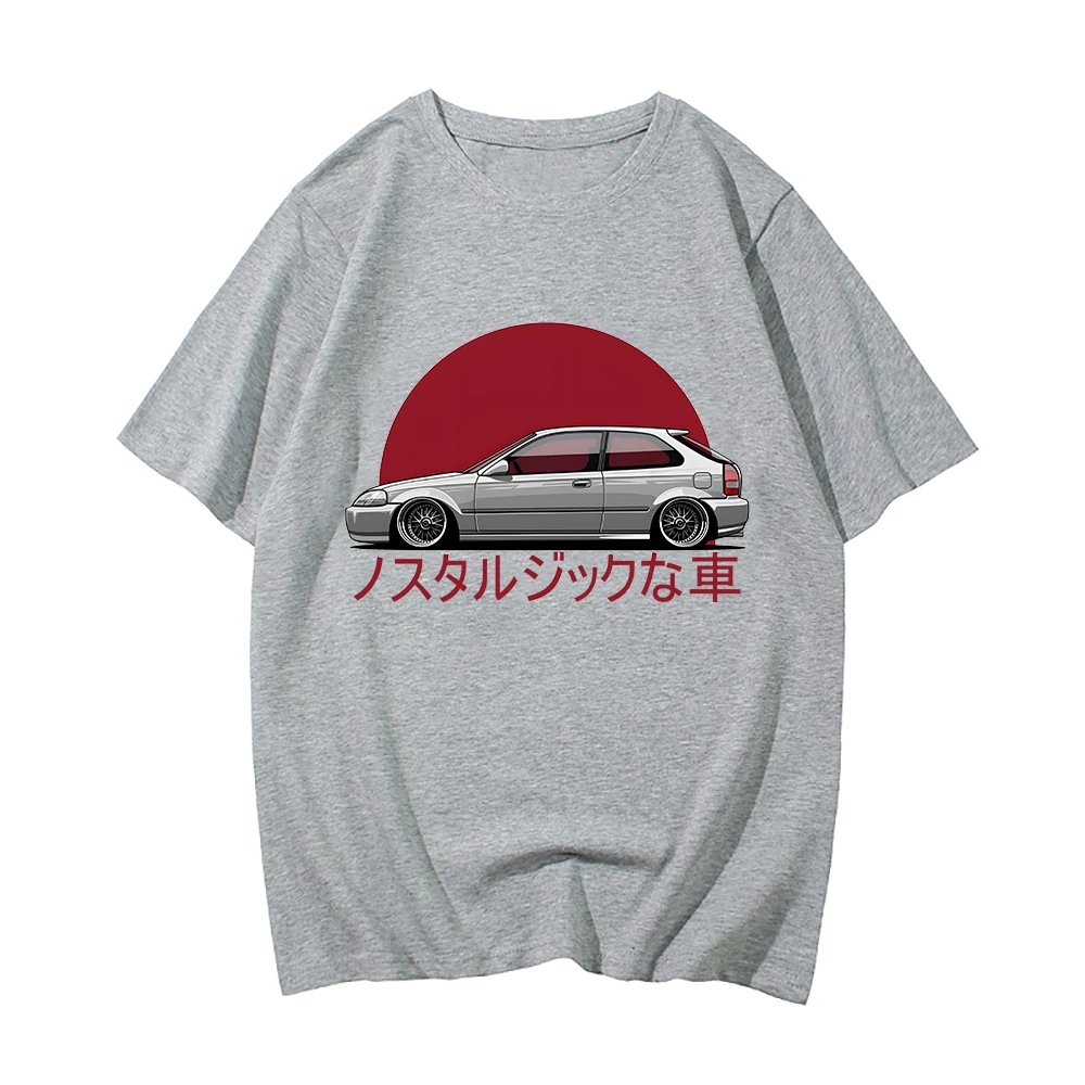 Jdm Car T Shirt Men Guy Large O-Neck High Quality Women Graphic Tshirts Harajuku New Arrival Cool Automotive Japanese Streetwear