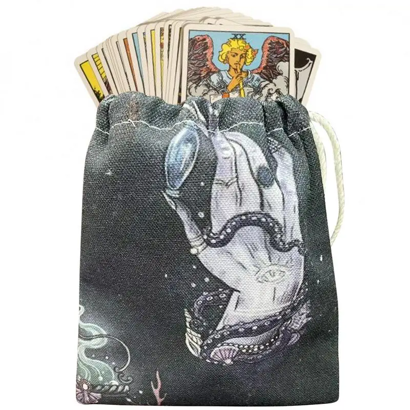 Storage Bag For Tarot Drawstring Jewelry Storage Bag 5.12x7.09 Inch Drawstring Bags For Rune Dice Jewelry Gift Bags For Tarot