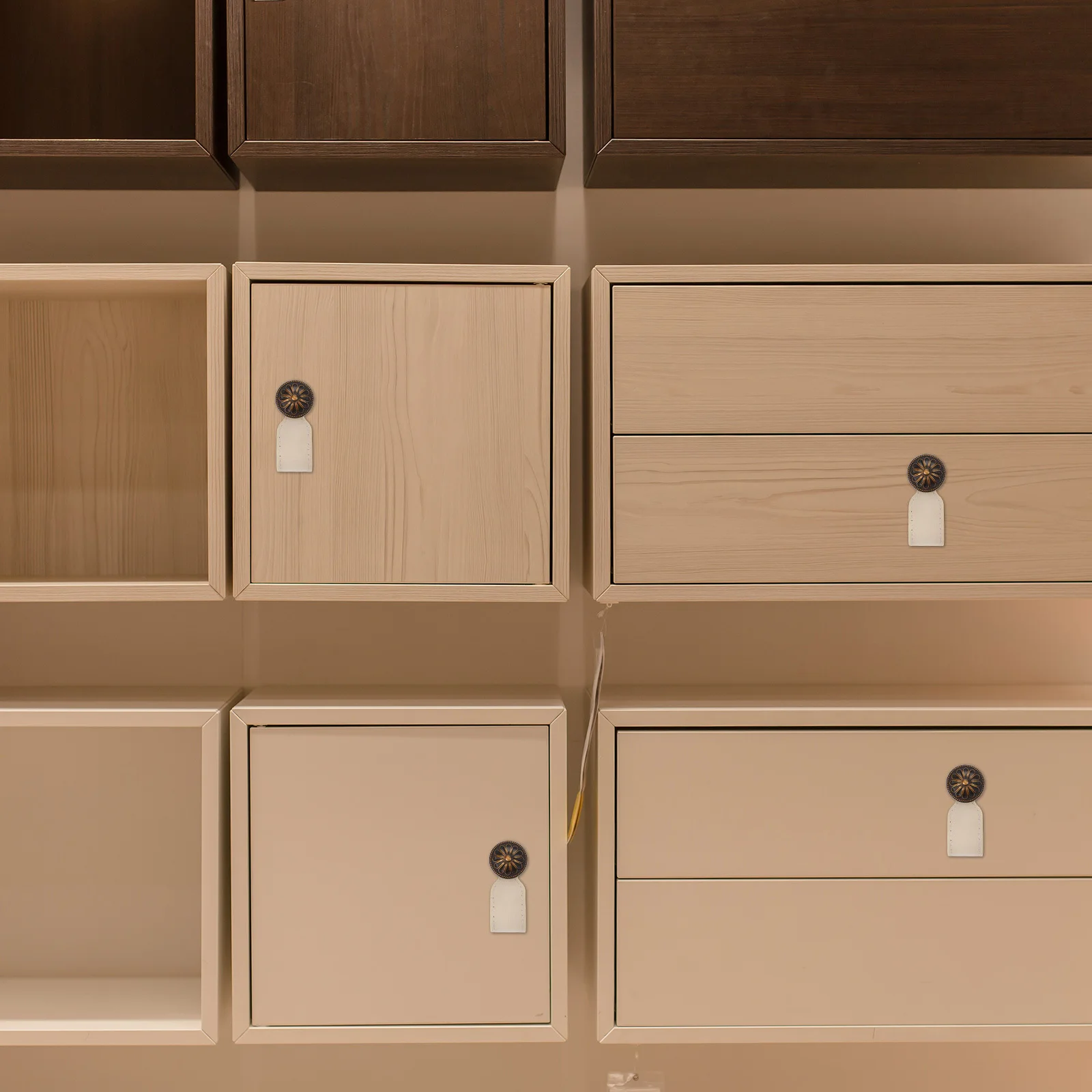 

6Pcs Wardrobe Handles Vintage Style Durable Cabinet Door Pulls for Drawer Dresser Cupboard Kitchen Cabinet Knobs