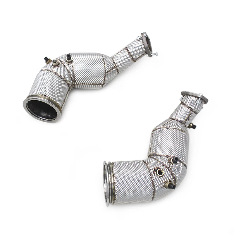 

Custom Exhaust Stock Header Downpipe For Audi RS6 C8 4.0T 2021-2023 Tuning SS304 Pipe Muffler Exhaust System With OPF/DPF