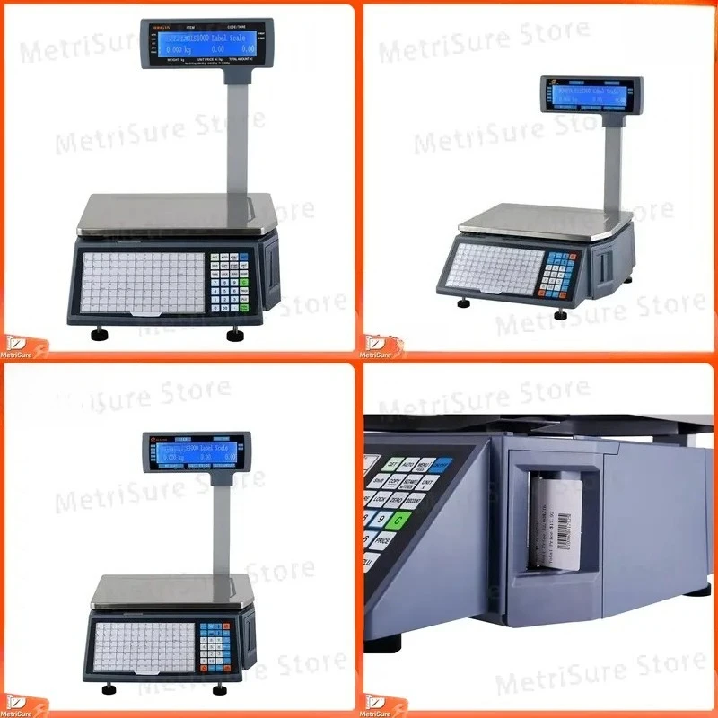Retail Barcode Label Printing Scale Digital Price Computing Scale for Butcher Shop Grocery Store Supermarket Weighing