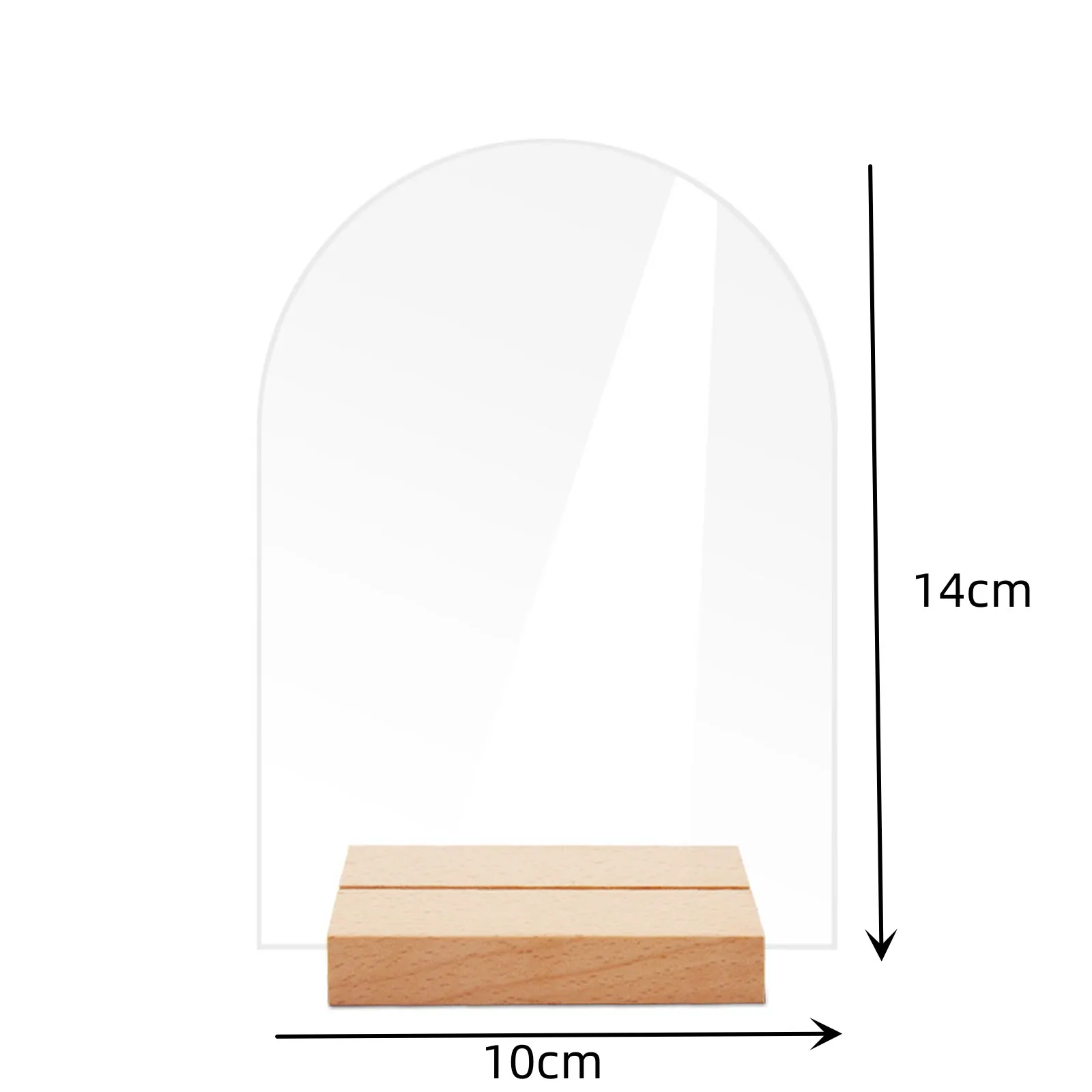 12 pz/set acrilico trasparente arco vuoto fogli acrilici con supporto in legno cartelli fai da te numeri da tavolo centrotavola da tavolo decorazione di nozze