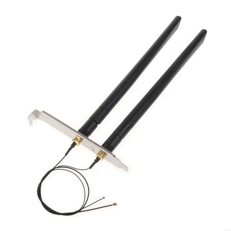 2x8Dbi Dual Band 2.4G/5GHz for M.2 IPEX MHF4 20cm Cable to RP-SMA Pigtail Antenna Set For Intel AX210 AX200 9260 NGFF WiFI