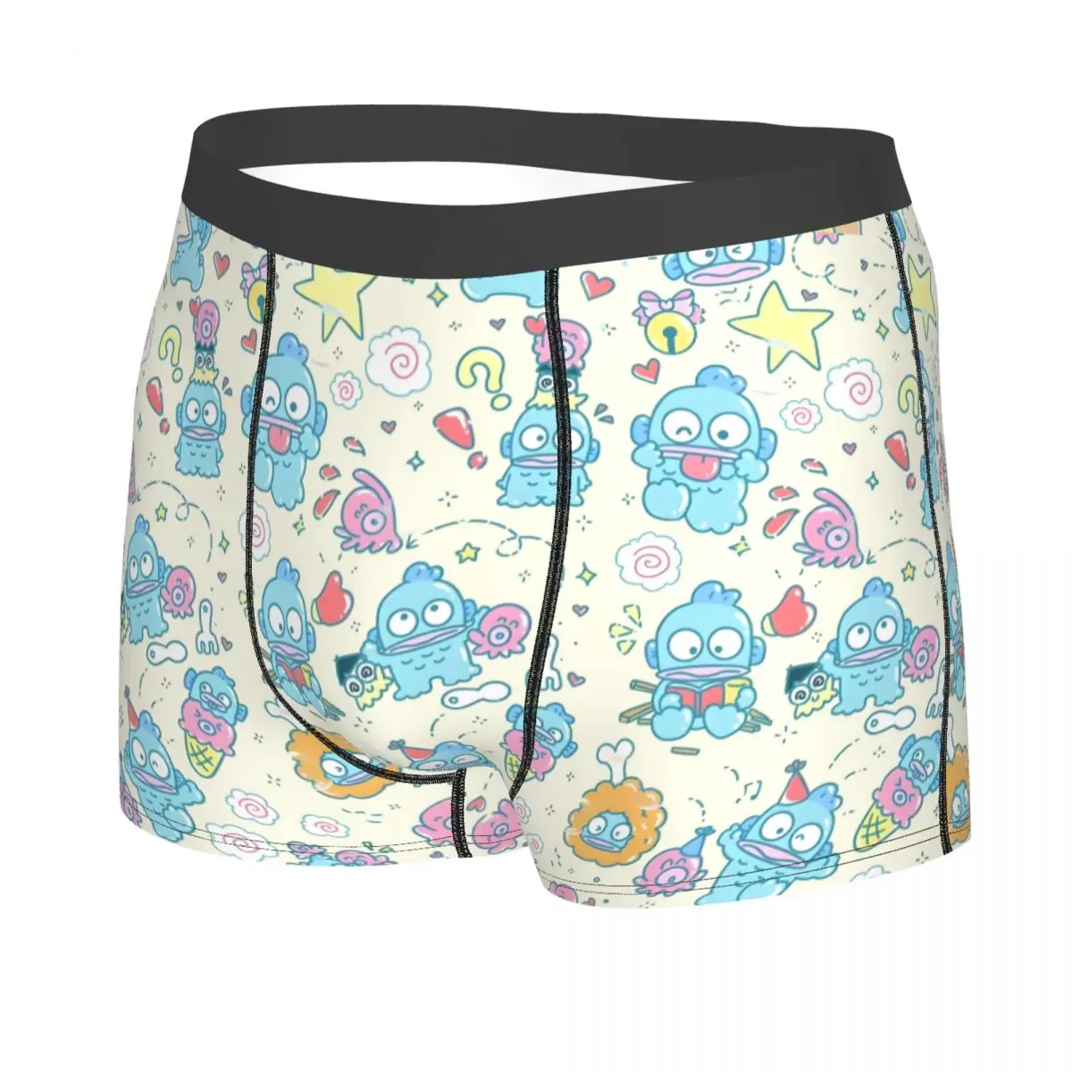 Ropa interior personalizada Kawaii Hangyodon para hombre, calzoncillos Boxer con estampado de pez payaso de dibujos animados de Anime, pantalones cortos, bragas, calzoncillos suaves
