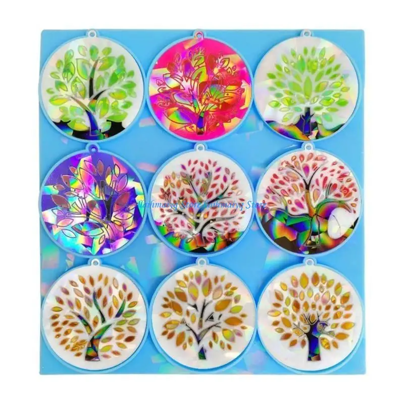 573B شجرة الحياة نمط قوالب السيليكون المجسم راتنجات الايبوكسي قالب لتقوم بها بنفسك قالب المفاتيح #5