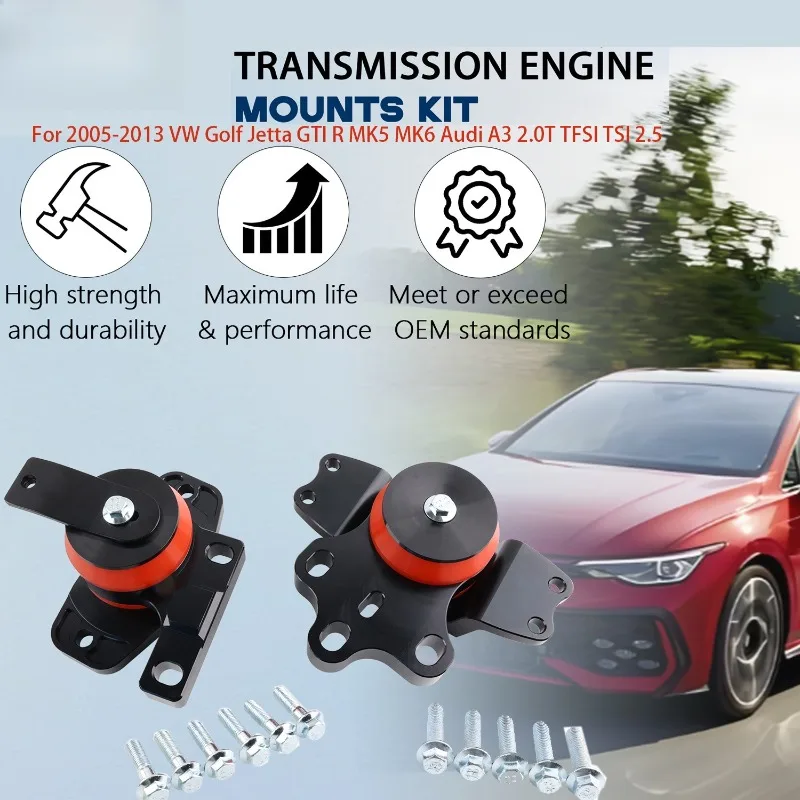 Engine Transmission Mount Compatible with 2008-2015 VW MK5 MK6 Jetta GLI Golf GTI Audi A3 Engine Modification Replacement