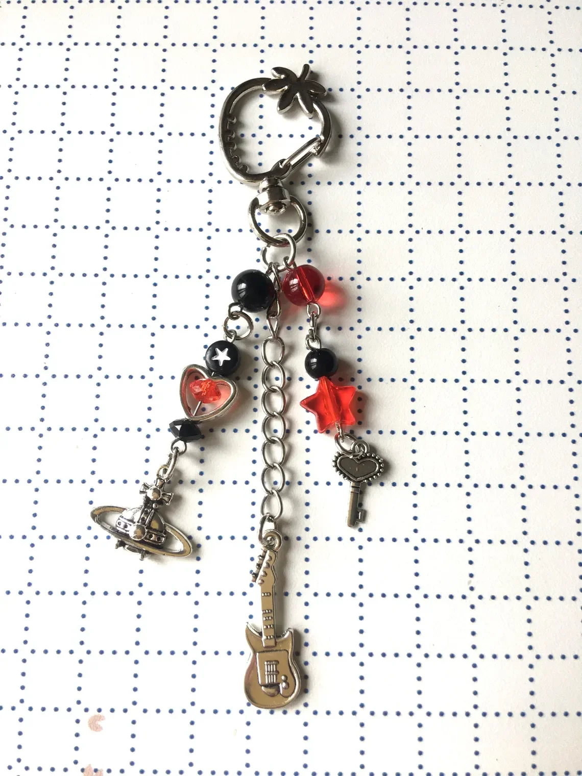 Nana Hachi Keychain, Y2K Beaded Keychain Bag Charm