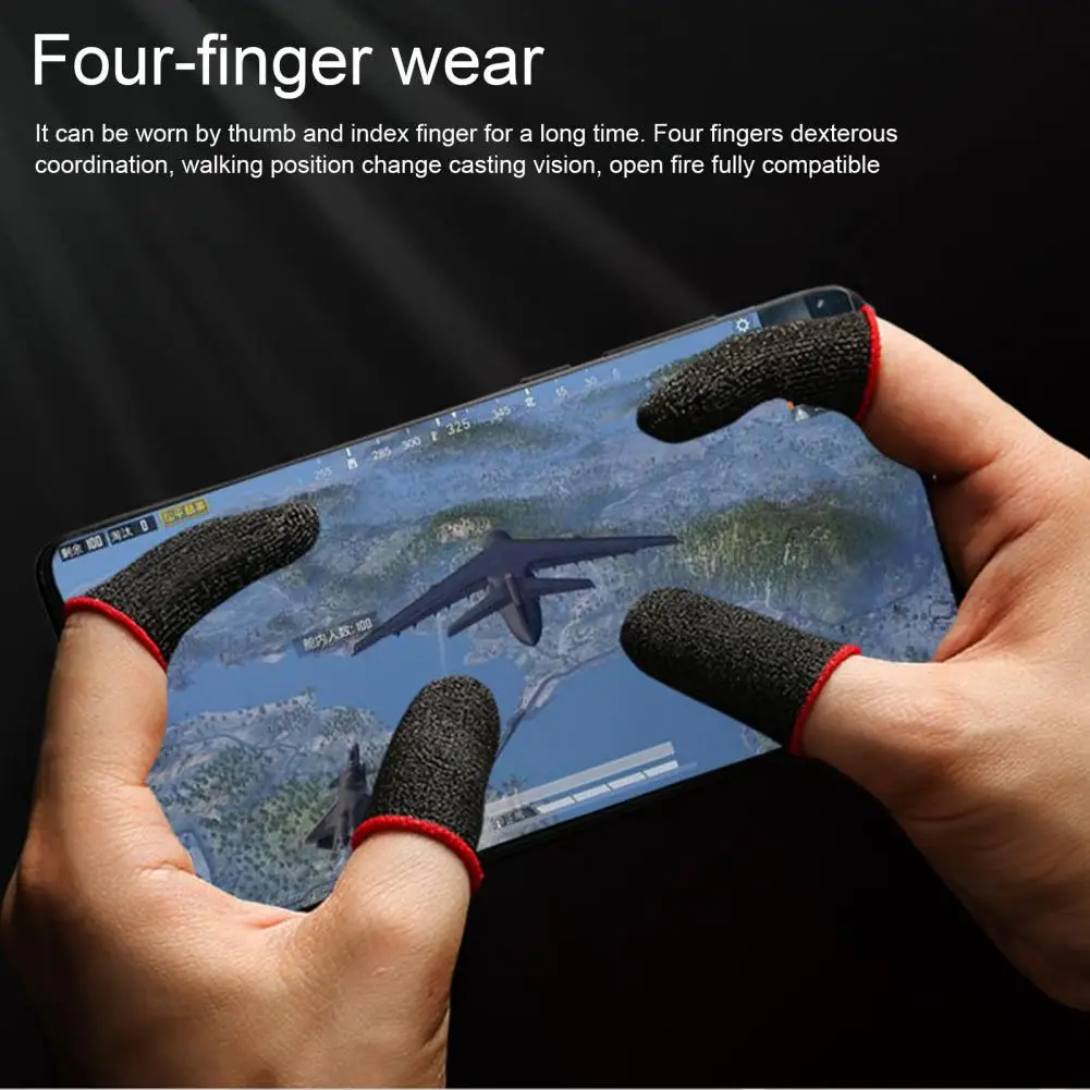 Gaming Finger Cots Thin Gaming Finger Sleeves for Mobile Phone High Precise Anti-slip Gloves for Pubg Cod Compression for Gamer