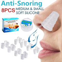 8 Pcs/Set Snoring Solution Anti Snoring Devices Professional Snore Stopper Nose