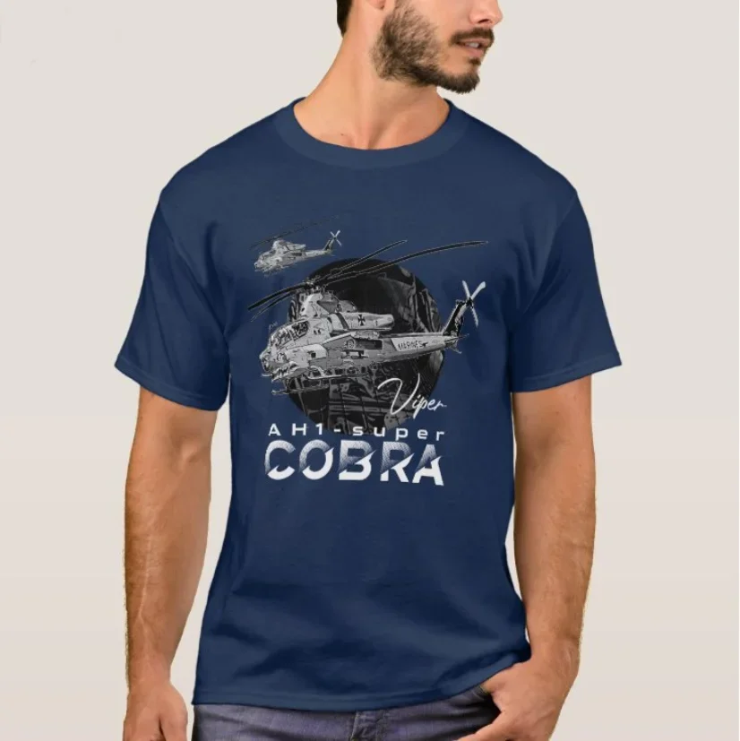 Deutsche Marine Bundeswehr AH-1 Super Cobra Attack Helicopter T-Shirt New 100% Cotton O-Neck Short Sleeve Casual Mens T-shirt