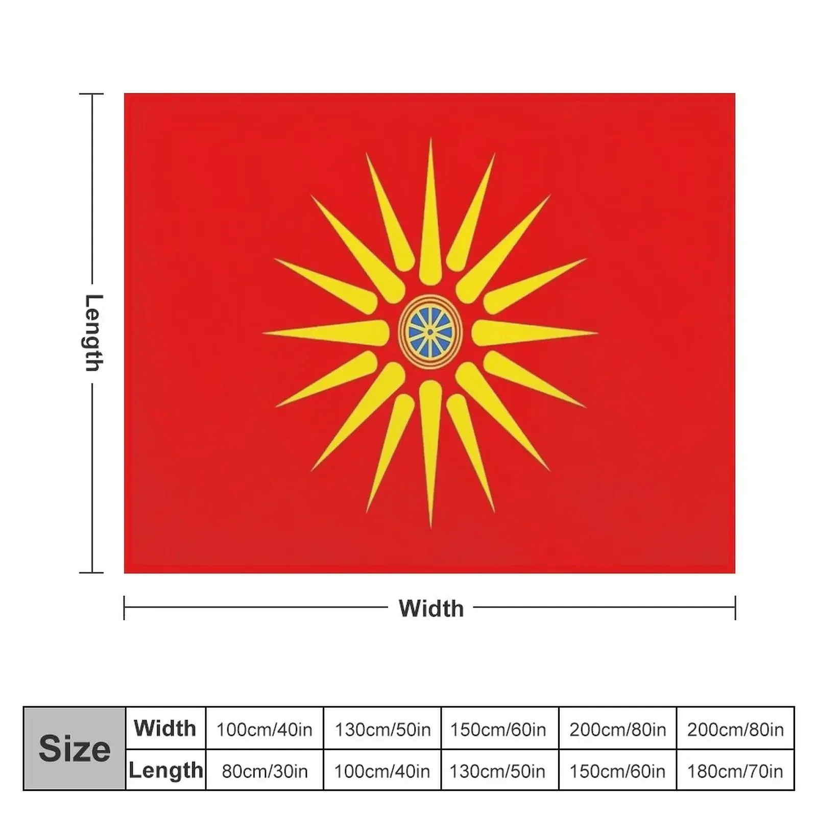 North Macedonian Flag Throw Blanket Extra Large Throw Luxury St Blankets