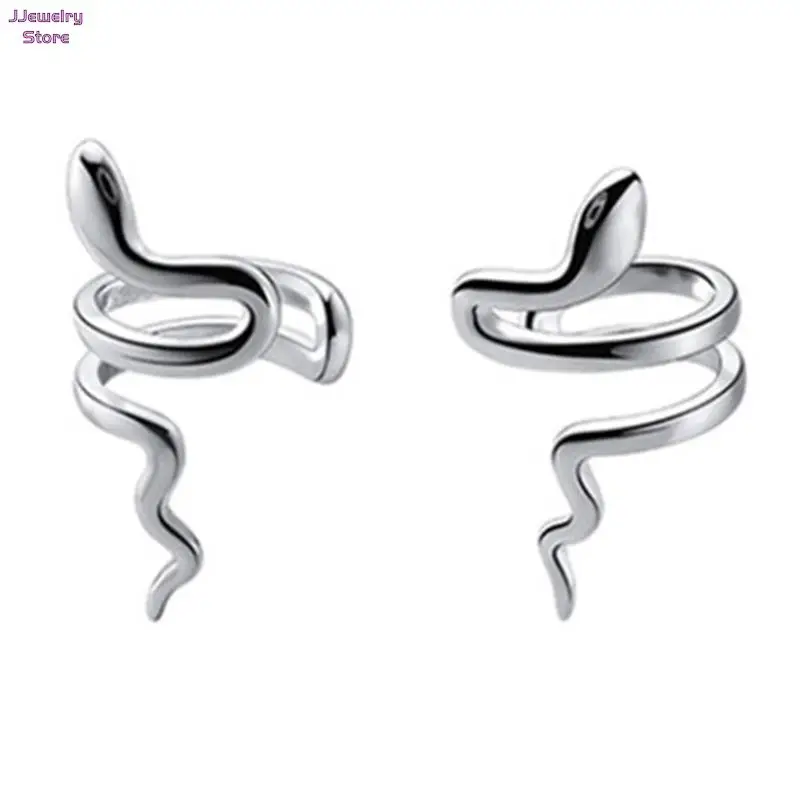 Punk Animals Clip Earrings for Women Man Exquisite Snake Fake Piercing Ear Cuff Without Holes Faux Clip on Earcuff Earrings