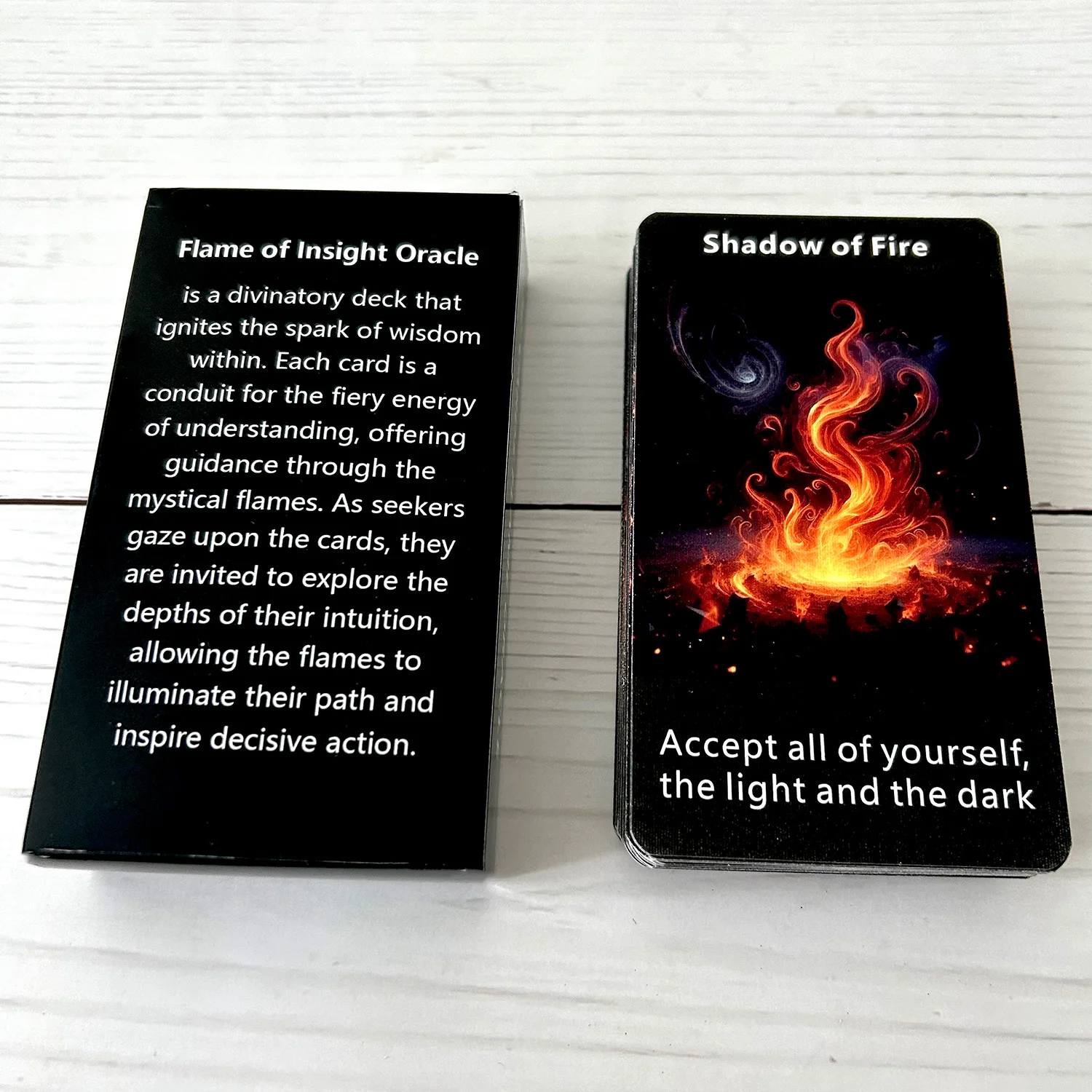 Flame Subconscious Power Thickening 52PCS 68*120mm Oracle Tarot Cards  Board Games Psychological Comfort Innovation