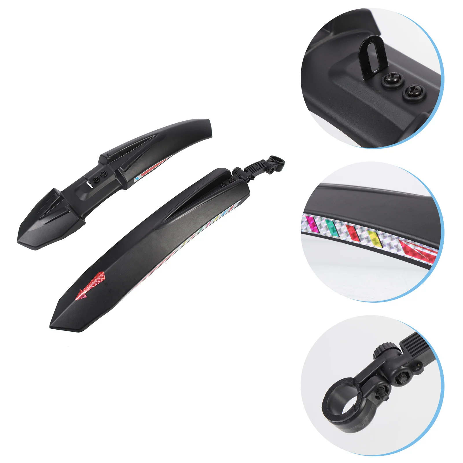 

2pcs Bike Mudguard Plastic Splash-Proof Cycling Tyre Mudguards For Mountain Bikes Outdoor Use Replacement Front Rear Guard