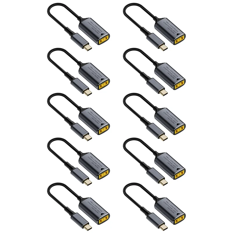 

【BRAND NEW】10X 140W DC Square Plug Laptop Charger To 5V 9V 20V USB C PD Power Adapter Converter Fast Charging Cable Cord For Len