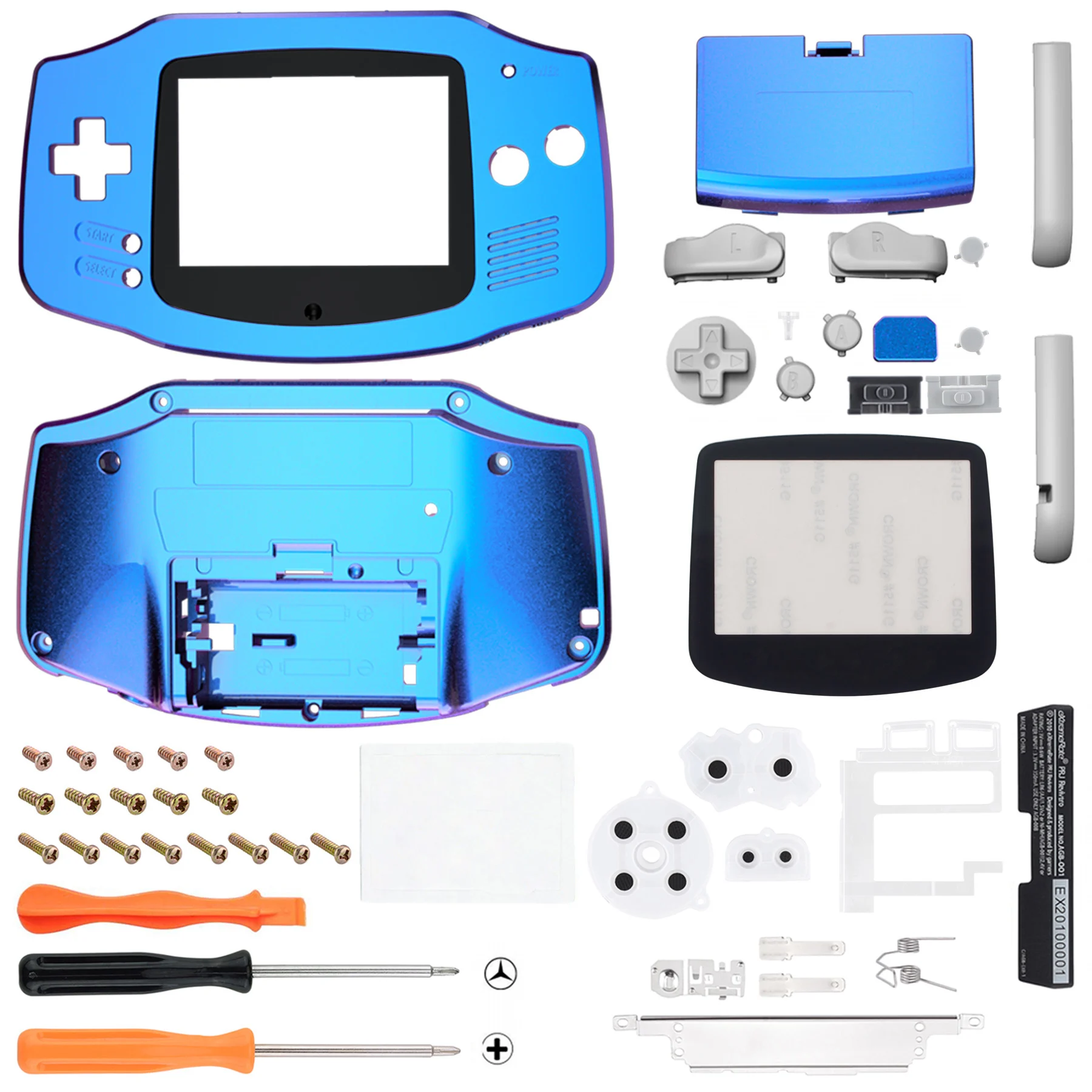 eXtremeRate IPS Ready Upgraded Replacement Shell Full Housing Cover Buttons for Gameboy Advance - for Both IPS & Standard LCD