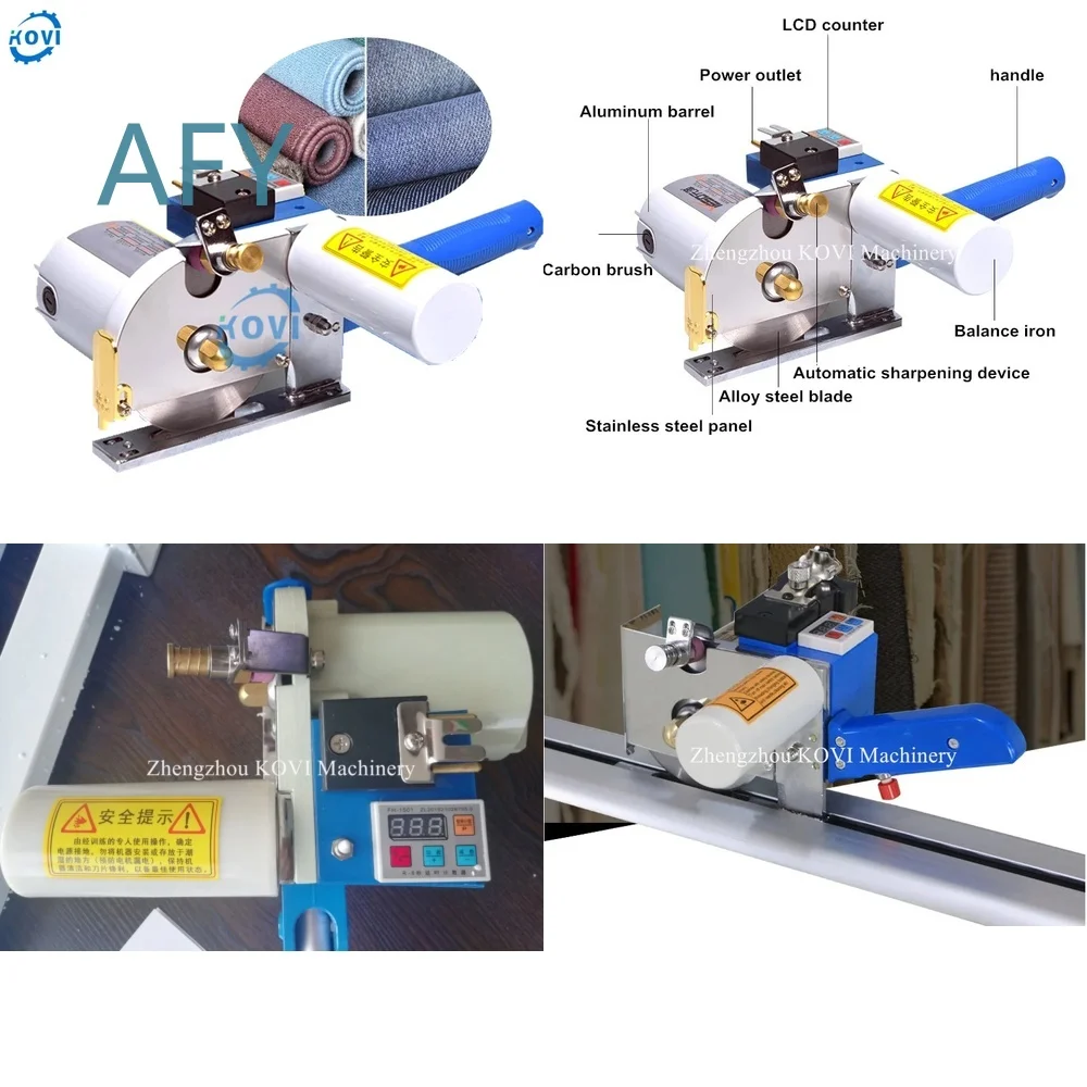 Portable Electric Fabric Cutter Machine for Textile Cutting End Trimming Cloth Sewing Craft DIY Quilting Scissors Tool