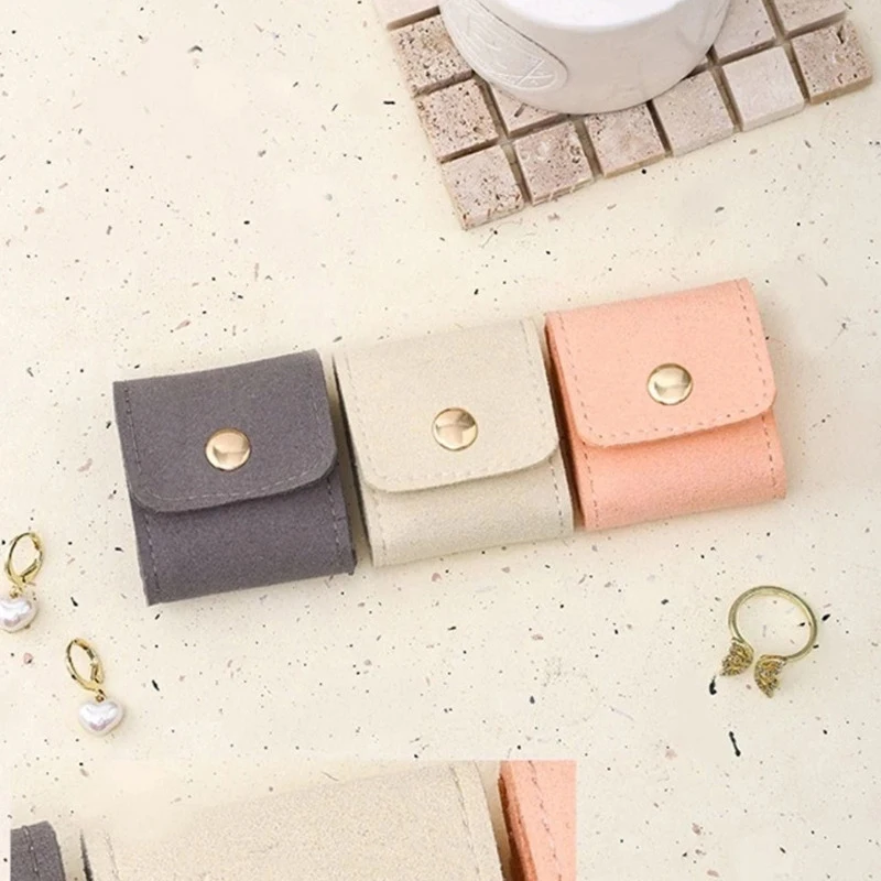 4 مقصورات حقيبة تخزين المجوهرات المحمولة حقيبة مجوهرات صغيرة أقراط قلادة حلقة المنظم حقيبة السفر مجوهرات حقيبة للتخزين